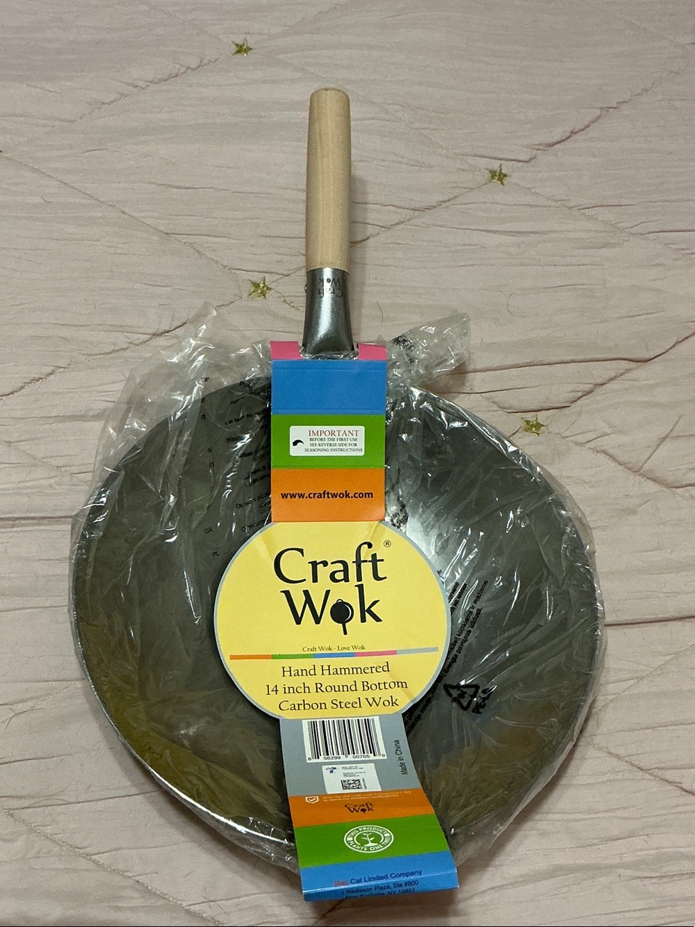 Craft Carbon Steel Wok with Natural Wood Handle